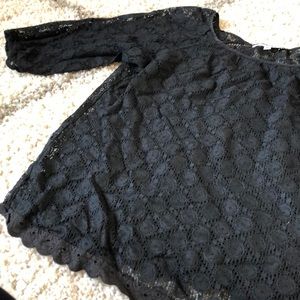 Elliott Lauren Black circle see through top